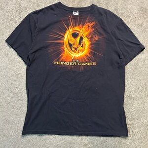 Vintage The Hunger Games T Shirt Mens Large Anvil Movie Promo Double Sided